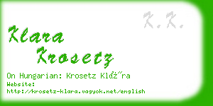 klara krosetz business card